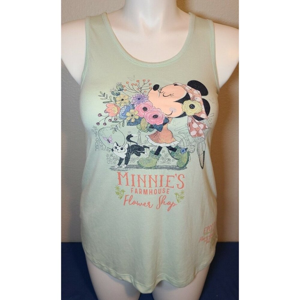 Disney Epcot International Flower & Garden Festival 2018 Minnie‎ Tank Top Mint S